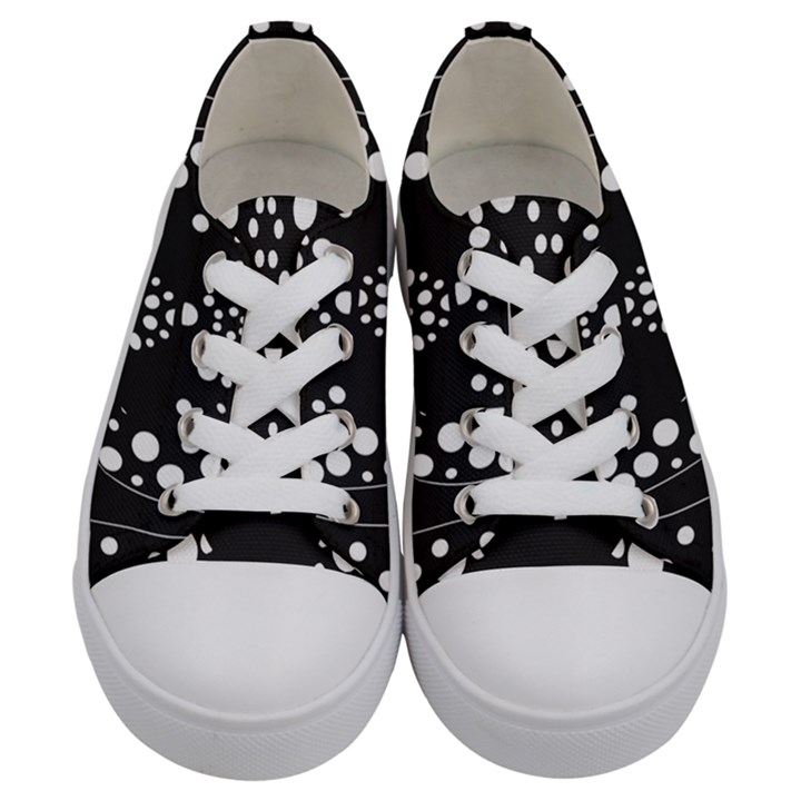 Helmet Original Diffuse Black White Space Kids  Low Top Canvas Sneakers