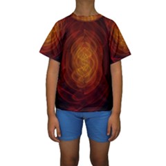 High Res Nostars Orange Gold Kids  Short Sleeve Swimwear