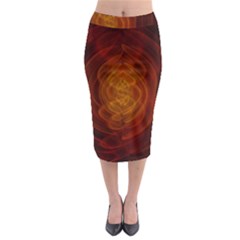 High Res Nostars Orange Gold Midi Pencil Skirt by Mariart