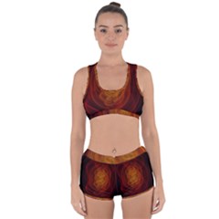 High Res Nostars Orange Gold Racerback Boyleg Bikini Set