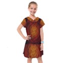 High Res Nostars Orange Gold Kids  Drop Waist Dress View1