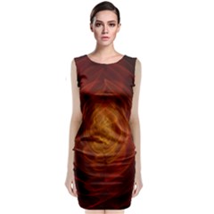 High Res Nostars Orange Gold Sleeveless Velvet Midi Dress by Mariart