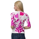 Heart Flourish Pink Valentine Quarter Sleeve Raglan Tee View2