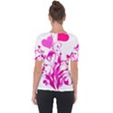 Heart Flourish Pink Valentine Short Sleeve Top View2