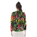 Hawaiian Girls Black Flower Floral Summer Hooded Wind Breaker (Women) View2