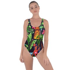 Hawaiian Girls Black Flower Floral Summer Bring Sexy Back Swimsuit by Mariart