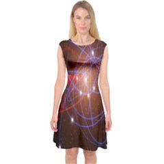 Highest Resolution Version Space Net Capsleeve Midi Dress by Mariart