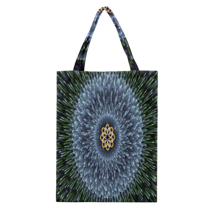 Hipnotic Star Space White Green Classic Tote Bag