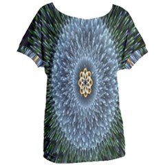 Hipnotic Star Space White Green Women s Oversized Tee by Mariart