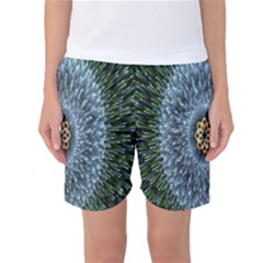 Hipnotic Star Space White Green Women s Basketball Shorts