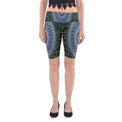 Hipnotic Star Space White Green Yoga Cropped Leggings