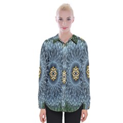 Hipnotic Star Space White Green Womens Long Sleeve Shirt