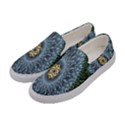 Hipnotic Star Space White Green Women s Canvas Slip Ons View2