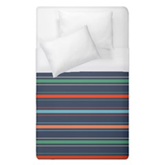 Horizontal Line Blue Green Duvet Cover (single Size) by Mariart