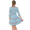 Horizontal Line Blue Red Smock Dress View2