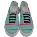 Horizontal Line Blue Red Men s Classic Low Top Sneakers View1