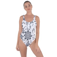 Grayscale Floral Heart Background Bring Sexy Back Swimsuit