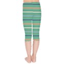 Horizontal Line Green Red Orange Kids  Capri Leggings  View2