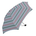 Horizontal Line Green Pink Gray Mini Folding Umbrellas View2