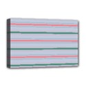 Horizontal Line Green Pink Gray Deluxe Canvas 18  x 12   View1