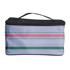 Horizontal Line Green Pink Gray Cosmetic Storage Case