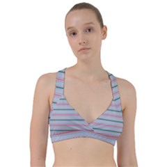 Horizontal Line Green Pink Gray Sweetheart Sports Bra by Mariart