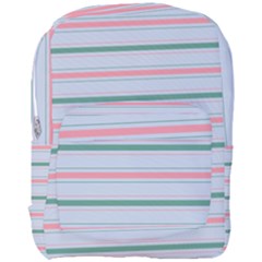 Horizontal Line Green Pink Gray Full Print Backpack