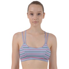 Horizontal Line Green Pink Gray Line Them Up Sports Bra by Mariart