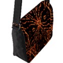 Golden Fire Pattern Polygon Space Flap Messenger Bag (L)  View2