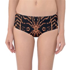 Golden Fire Pattern Polygon Space Mid-waist Bikini Bottoms by Mariart