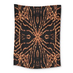 Golden Fire Pattern Polygon Space Medium Tapestry by Mariart