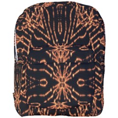 Golden Fire Pattern Polygon Space Full Print Backpack