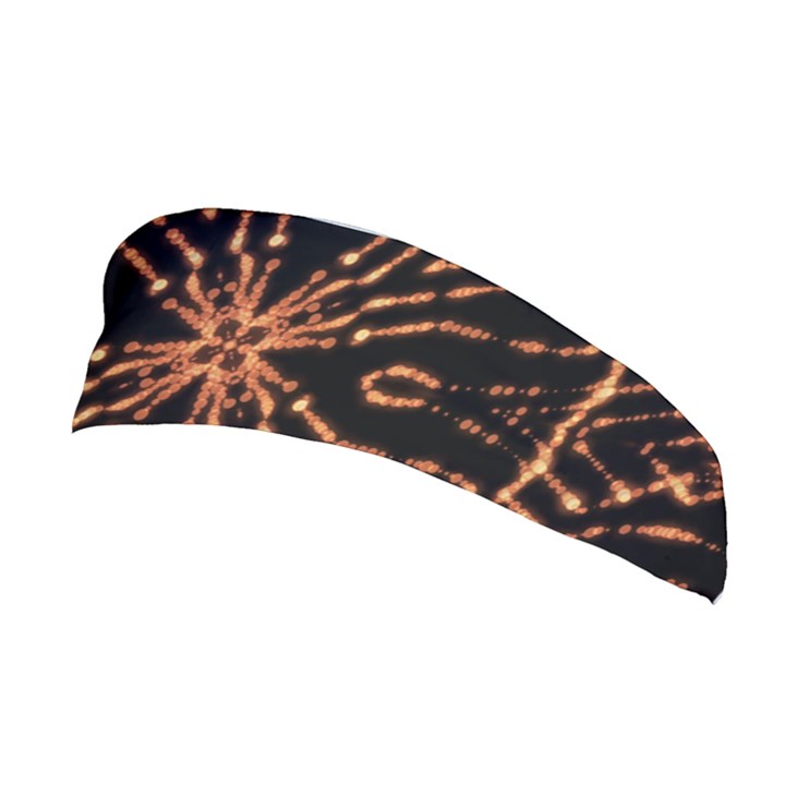 Golden Fire Pattern Polygon Space Stretchable Headband