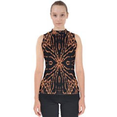 Golden Fire Pattern Polygon Space Shell Top by Mariart