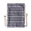 Horizontal Line Grey Pink Drawstring Bag (Small) View1