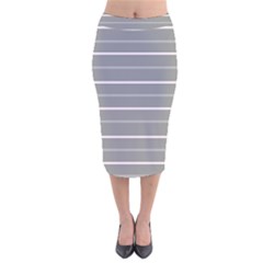 Horizontal Line Grey Pink Velvet Midi Pencil Skirt by Mariart