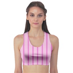 Line Pink Vertical Sports Bra by Mariart