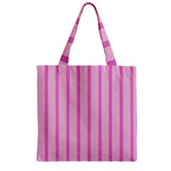 Line Pink Vertical Zipper Grocery Tote Bag by Mariart