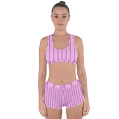 Line Pink Vertical Racerback Boyleg Bikini Set by Mariart