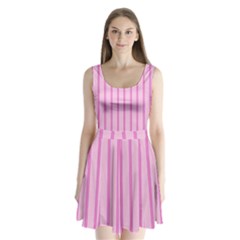 Line Pink Vertical Split Back Mini Dress  by Mariart