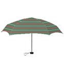 Horizontal Line Red Green Mini Folding Umbrellas View3