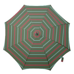 Horizontal Line Red Green Hook Handle Umbrellas (medium)