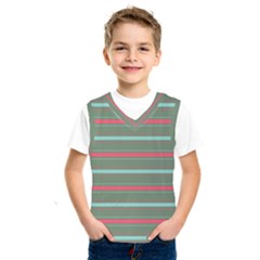 Horizontal Line Red Green Kids  Sportswear by Mariart