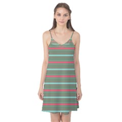 Horizontal Line Red Green Camis Nightgown