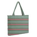 Horizontal Line Red Green Zipper Medium Tote Bag View2