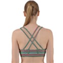 Horizontal Line Red Green Back Weave Sports Bra View2