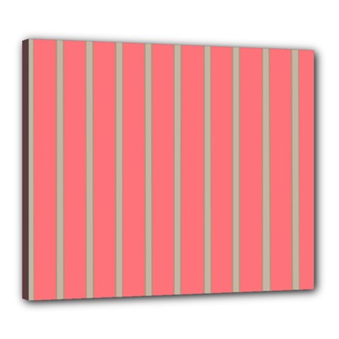 Line Red Grey Vertical Canvas 24  X 20  by Mariart