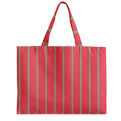 Line Red Grey Vertical Zipper Mini Tote Bag by Mariart