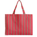 Line Red Grey Vertical Zipper Mini Tote Bag View1