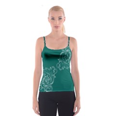 Leaf Green Blue Sexy Spaghetti Strap Top